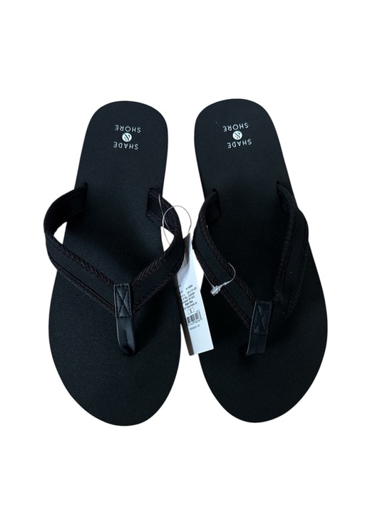 Shade & Shore Shoes - Shade & Shore Black Thong Flip Flops NWT